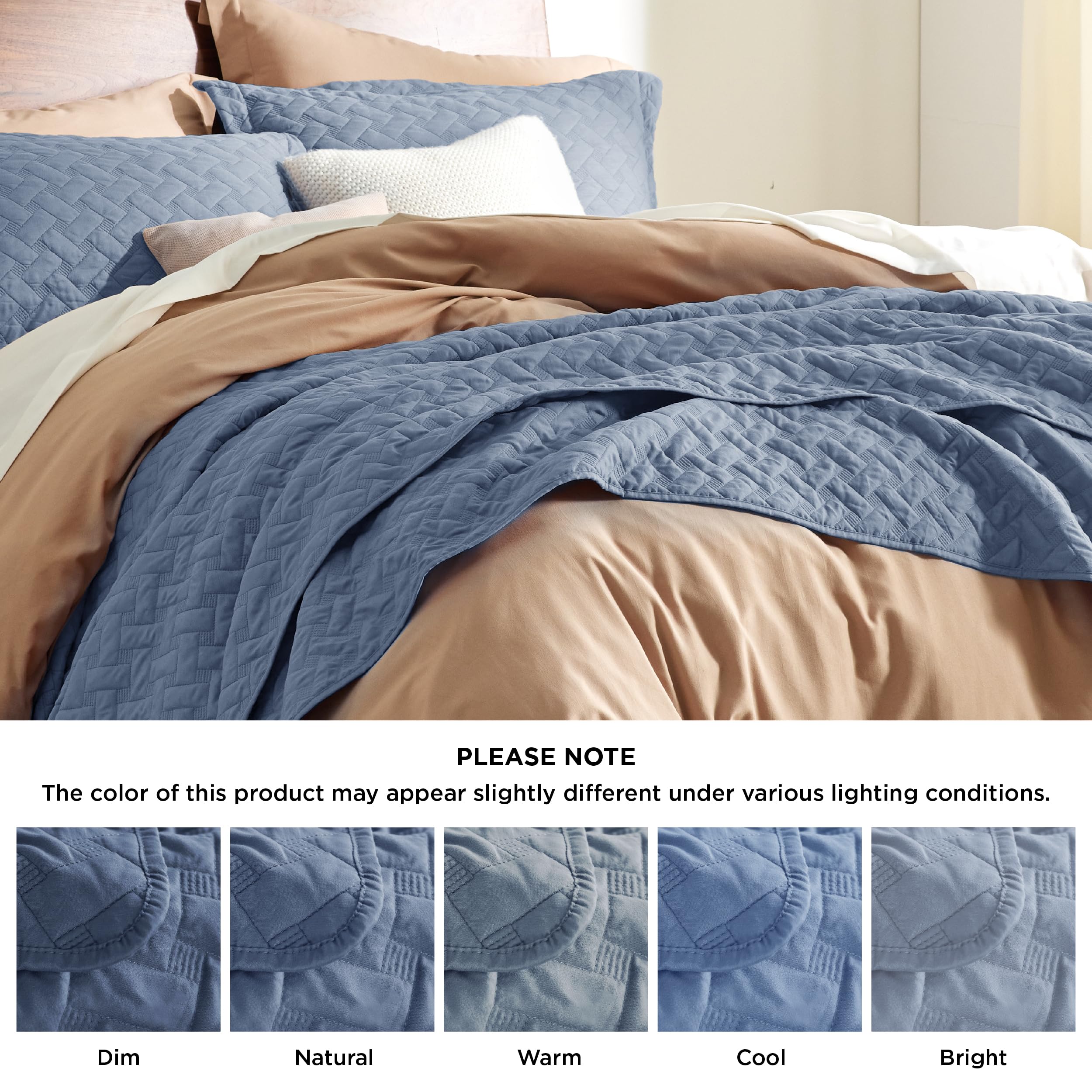 Foto 8 pulgar | Colchas Ligeras Quilt Bedsure King Azul Mineral - Venta Internacional