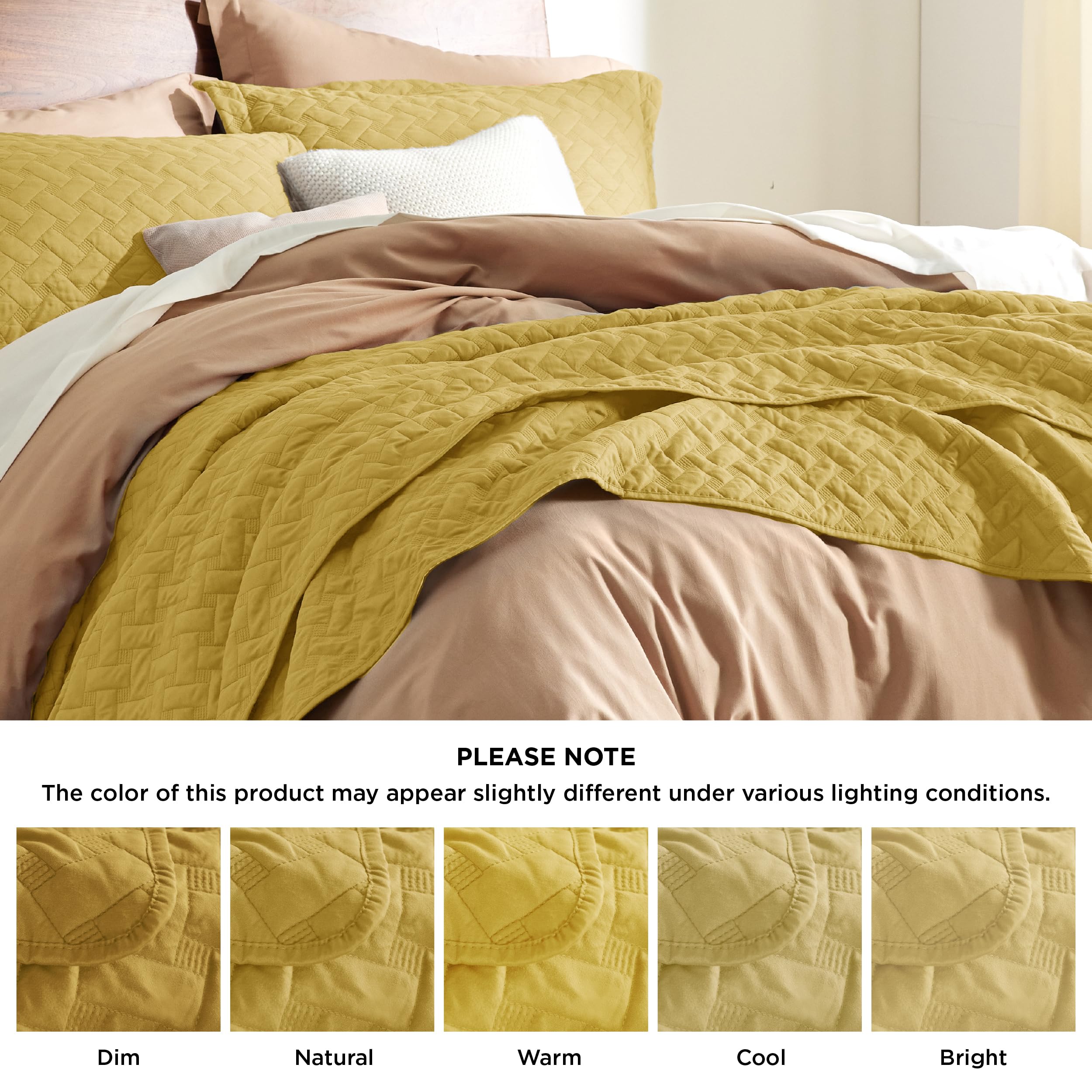 Foto 8 pulgar | Colcha Bedsure Queen Amarillo Mostaza - Venta Internacional