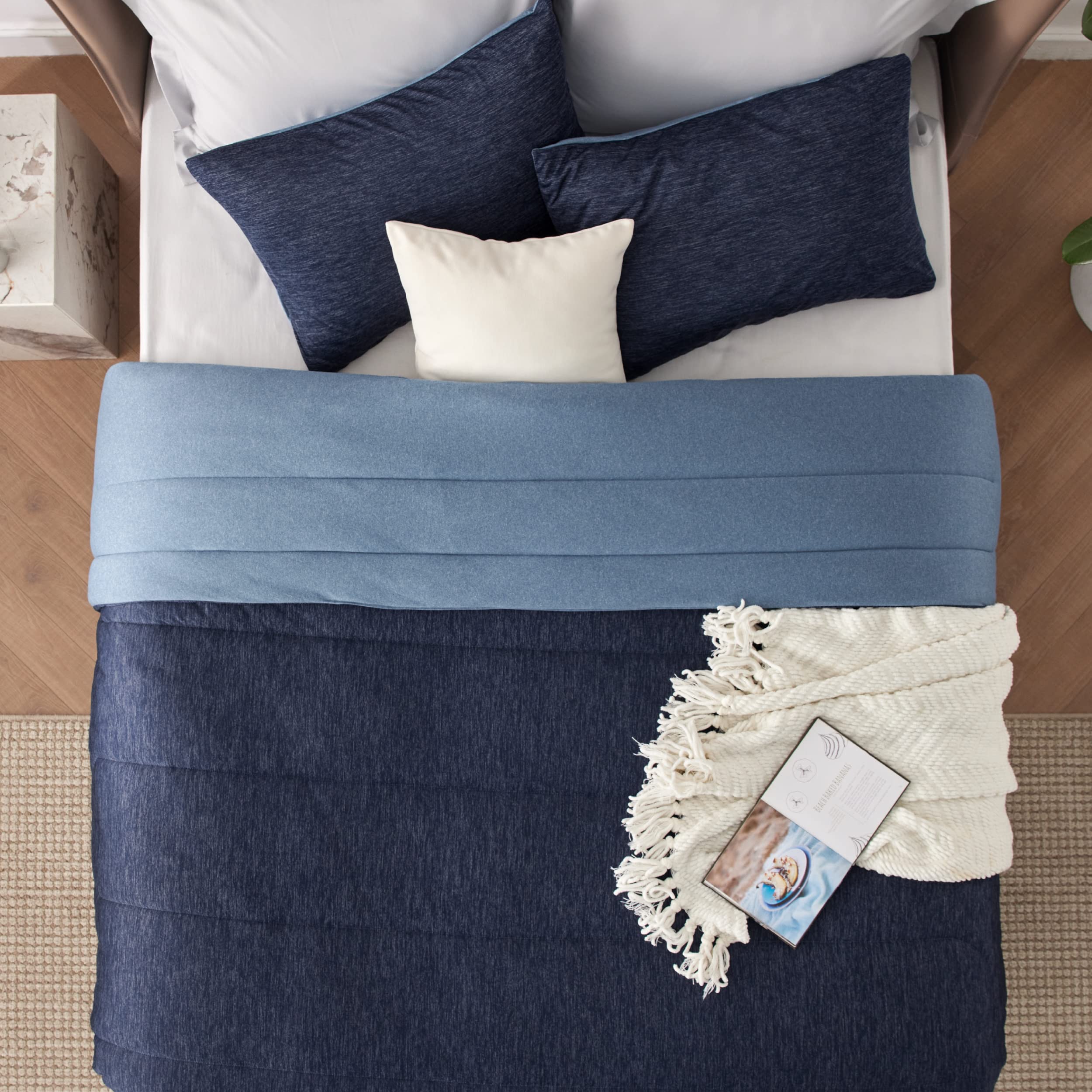 Foto 5 | Juego de Edredón Bedsure King Azul Marino - Venta Internacional