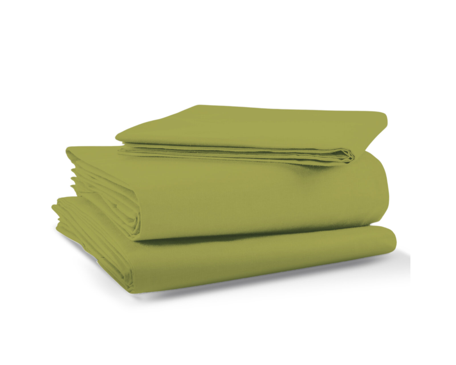Juego De Sábanas Rebeca Algodón Percal 200 -verde Olivo -king Size