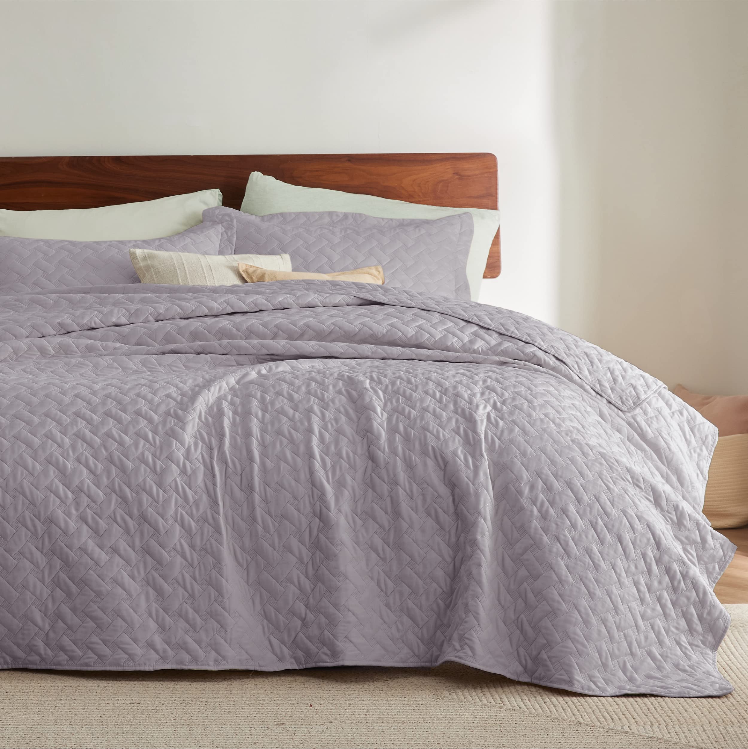 Foto 2 pulgar | Colcha Bedsure Queen Violeta con 2 Fundas de Almohada - Venta Internacional