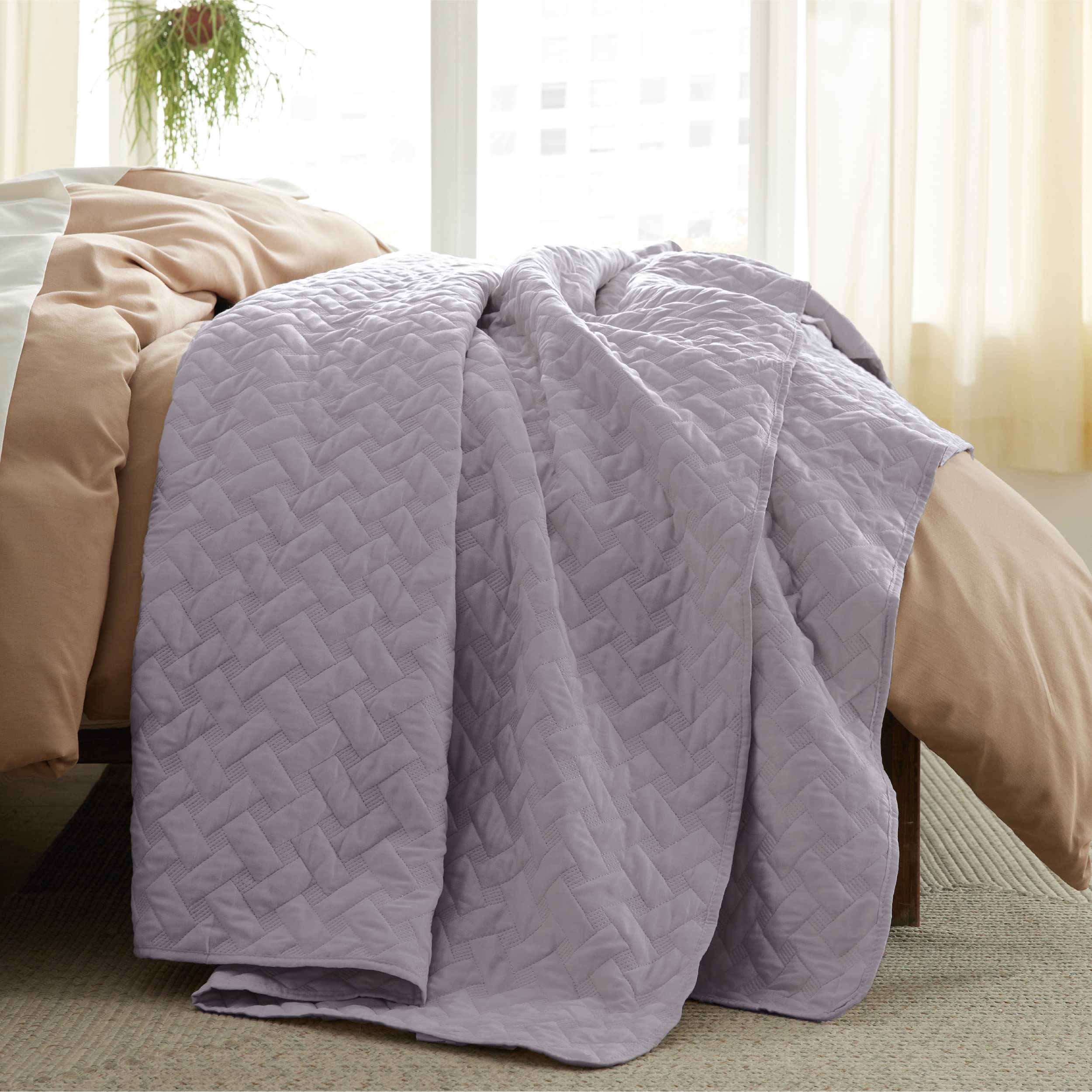 Foto 3 pulgar | Colcha Bedsure Queen Violeta con 2 Fundas de Almohada - Venta Internacional