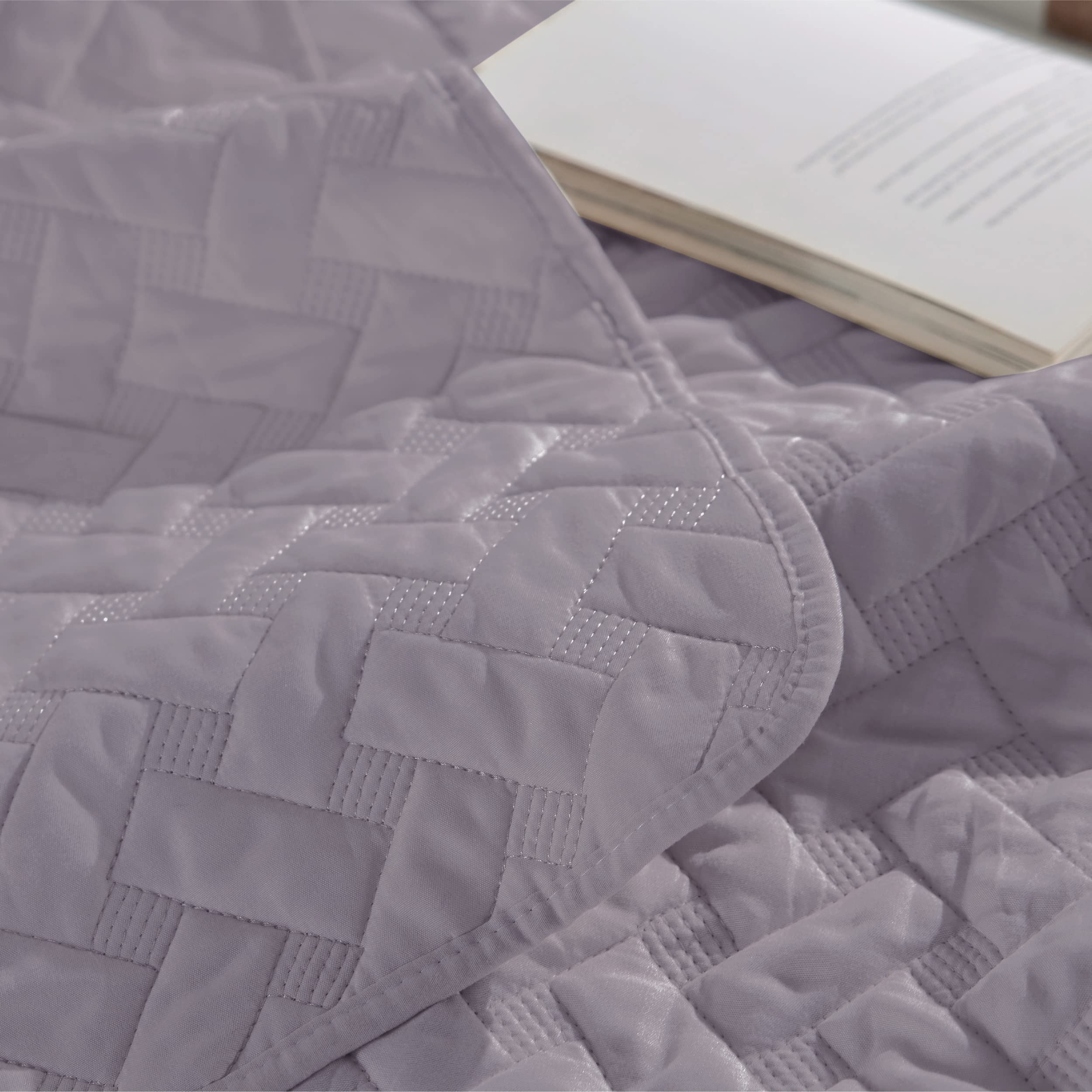 Foto 7 pulgar | Colcha Bedsure Queen Violeta con 2 Fundas de Almohada - Venta Internacional
