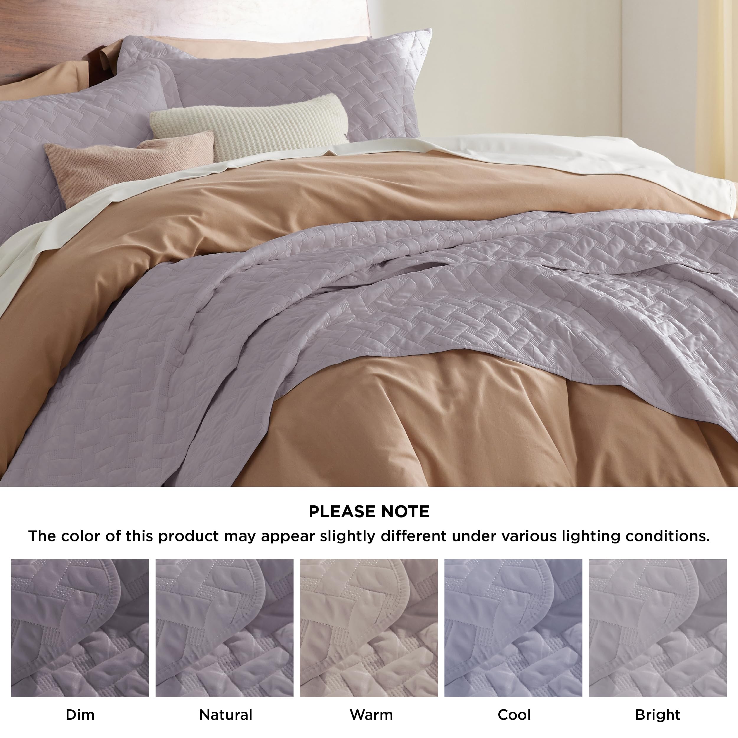 Foto 7 | Colcha Bedsure Queen Violeta con 2 Fundas de Almohada - Venta Internacional