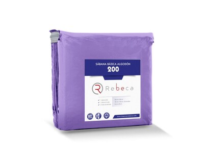 Foto 4 | Juego De Sábanas Rebeca Algodón Percal 200 -lavanda -queen Size