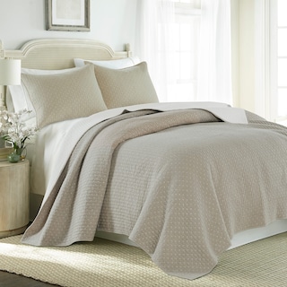 Foto 5 | Set De Edredón Levtex Home Cross Stitch Taupe King Con 2 Fundas - Venta Internacional.
