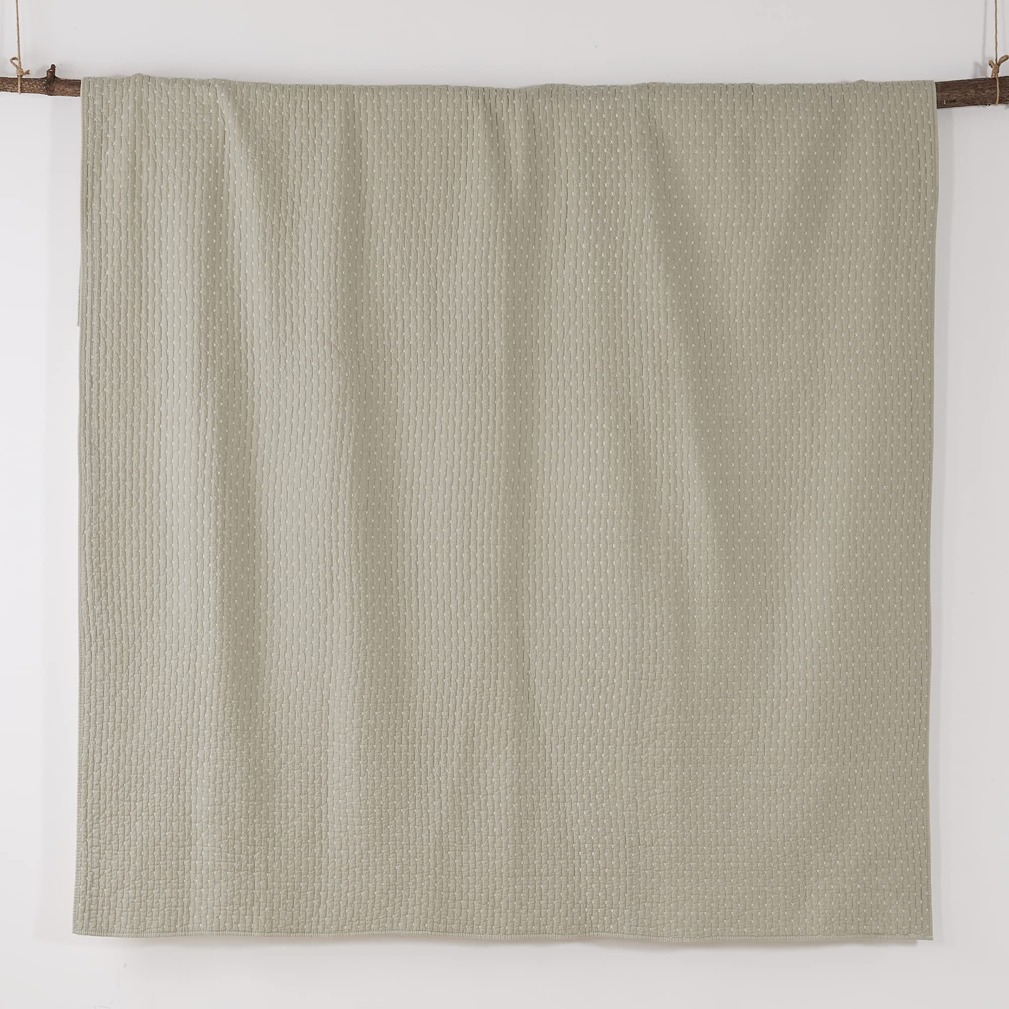 Foto 7 | Set De Edredón Levtex Home Cross Stitch Taupe King Con 2 Fundas - Venta Internacional.