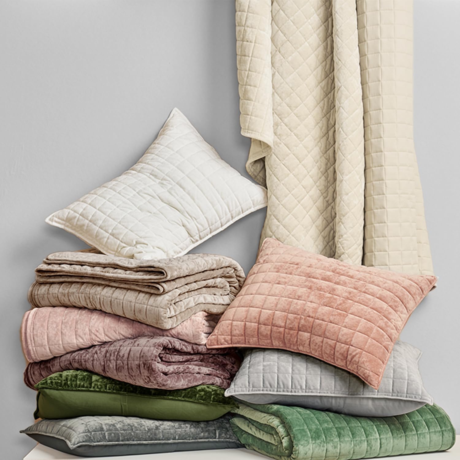 Foto 8 pulgar | Juego De Colcha Recyco Luxury Velvet Full Queen Con 2 Fundas Urban Taupe - Venta Internacional.