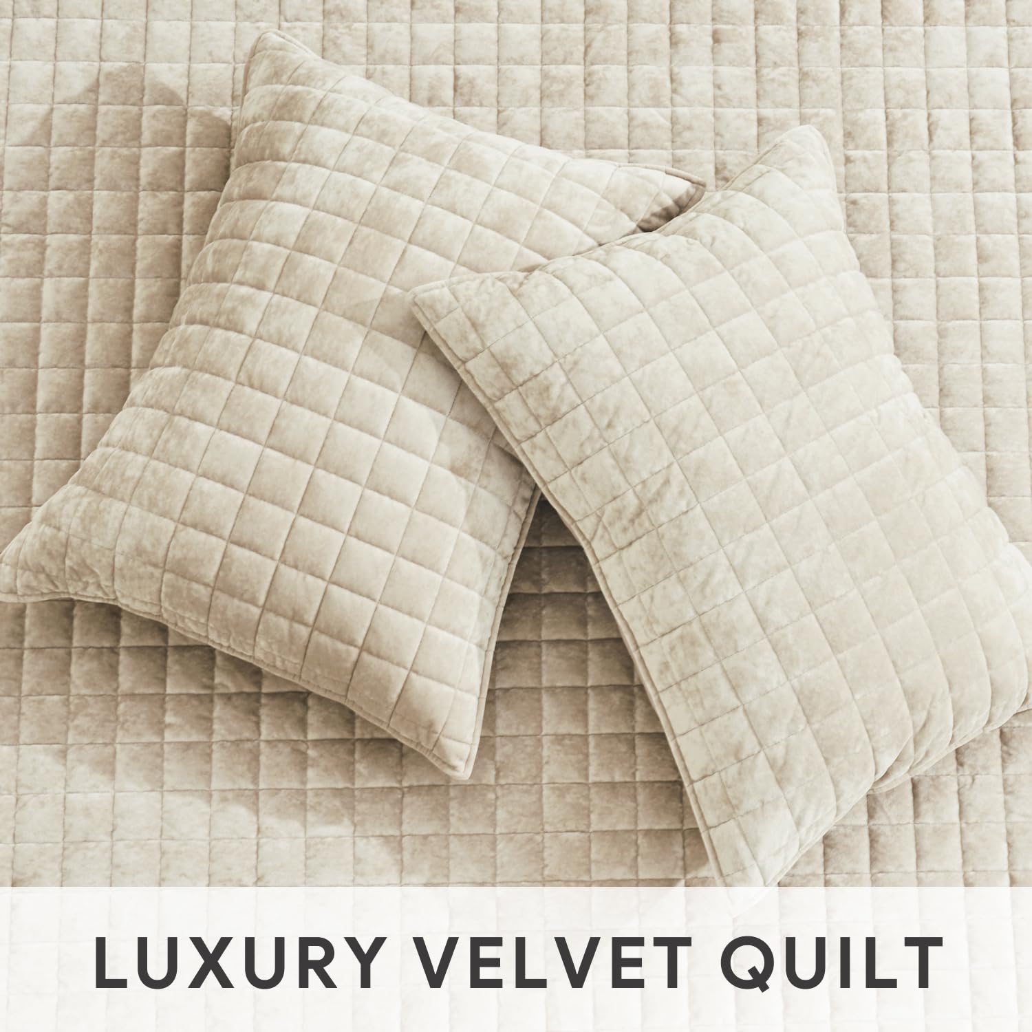 Foto 4 | Juego De Edredón Recyco Luxury Velvet Full Queen Con 2 Fundas, Color Beige - Venta Internacional.