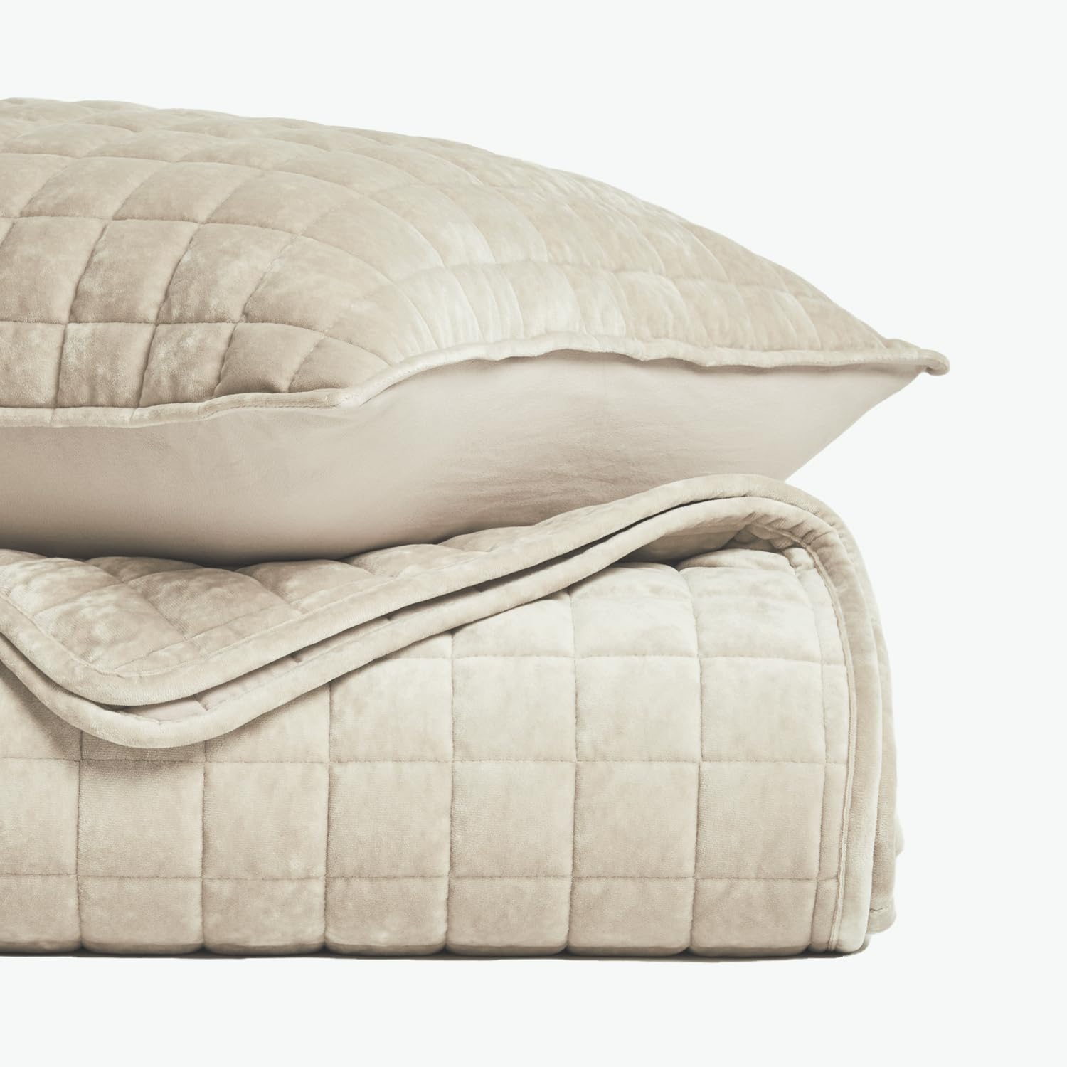 Foto 5 | Juego De Edredón Recyco Luxury Velvet Full Queen Con 2 Fundas, Color Beige - Venta Internacional.