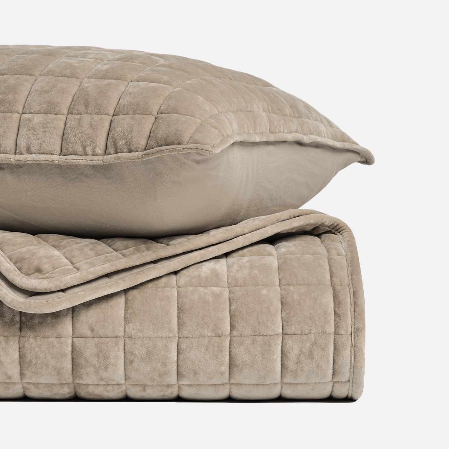Foto 5 | Juego De Edredón Recyco Luxury Velvet King Size Urban Taupe - Venta Internacional.