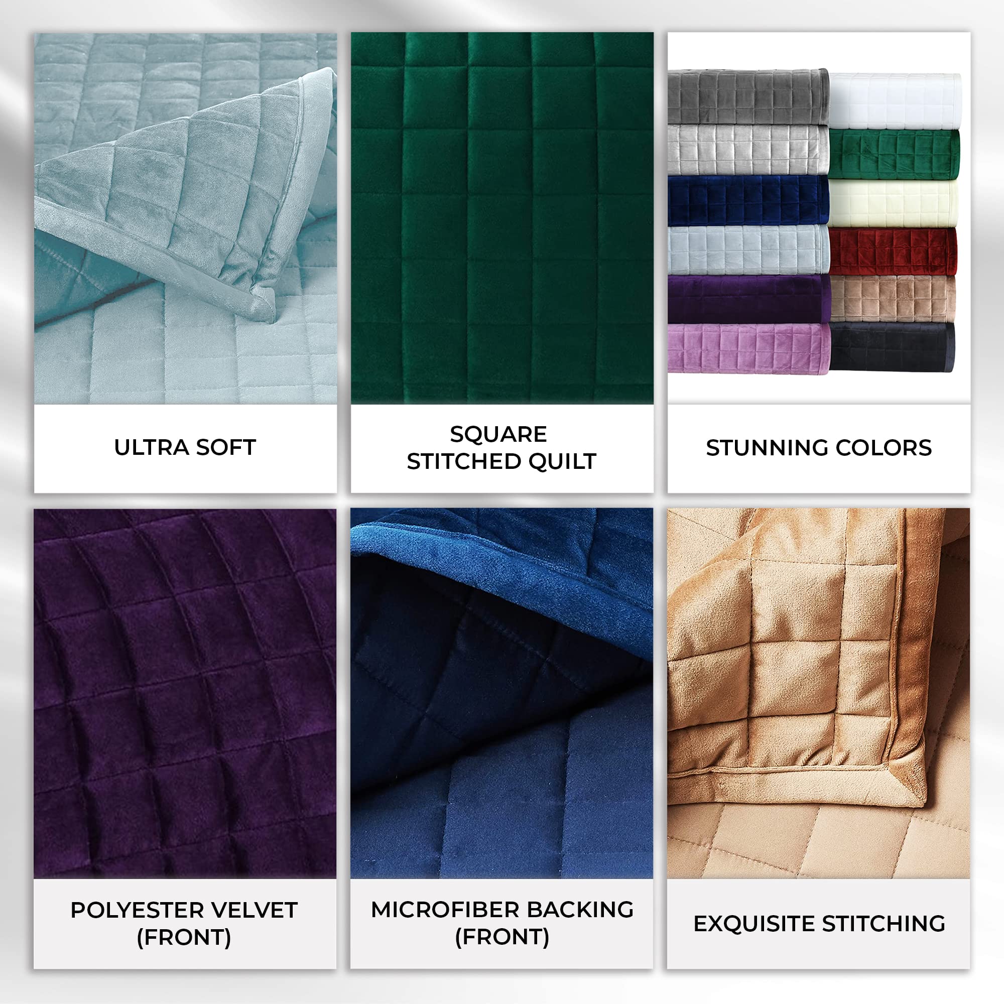 Foto 6 pulgar | Juego De Colcha Tribeca Living Luxury Velvet King Con 2 Fundas De Almohada - Venta Internacional.