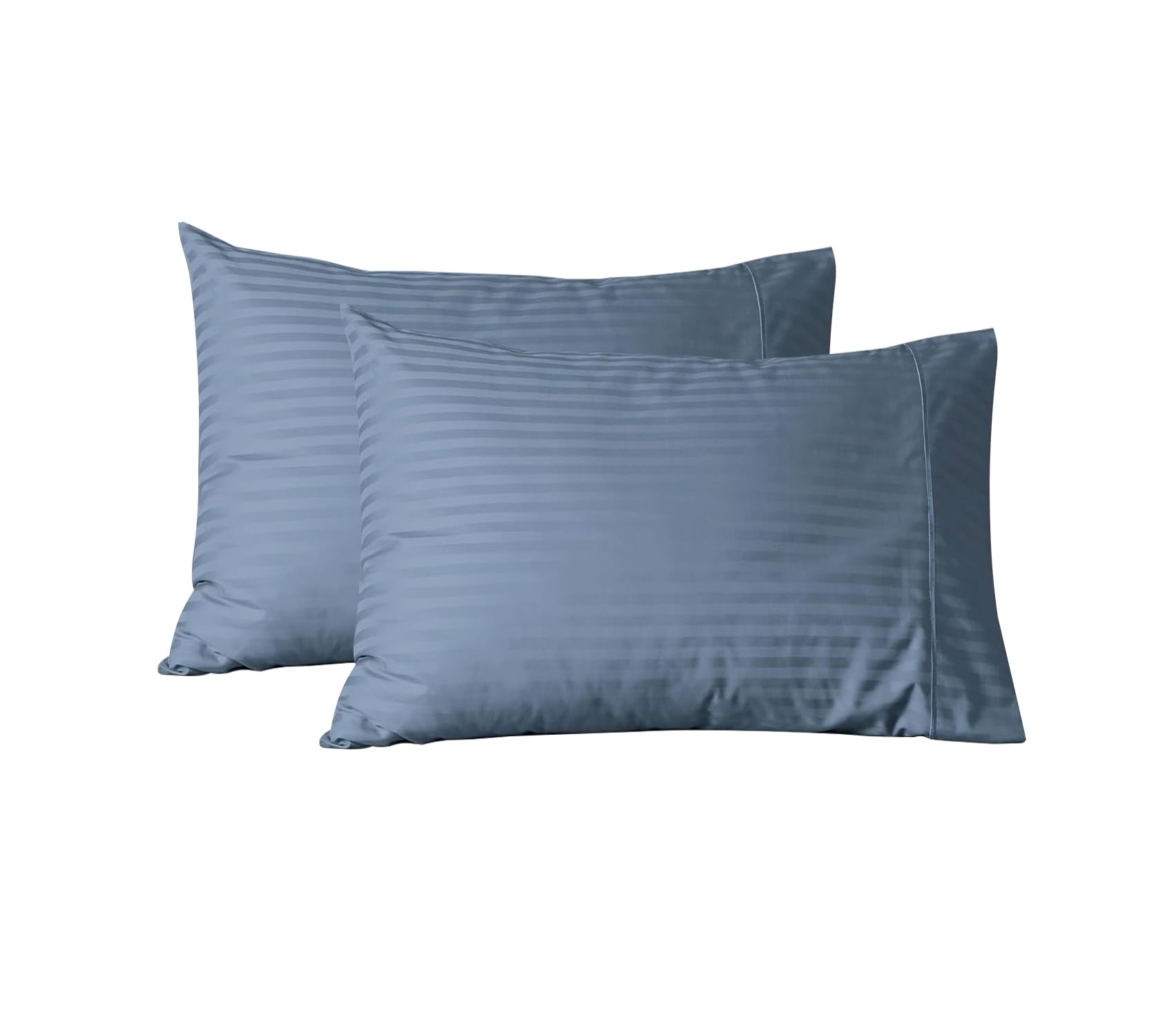 Foto 2 | Juego De Fundas De Almohada Feather & Stitch, 500 Hilos, 100% Algodón, Color Azul - Venta Internacional.
