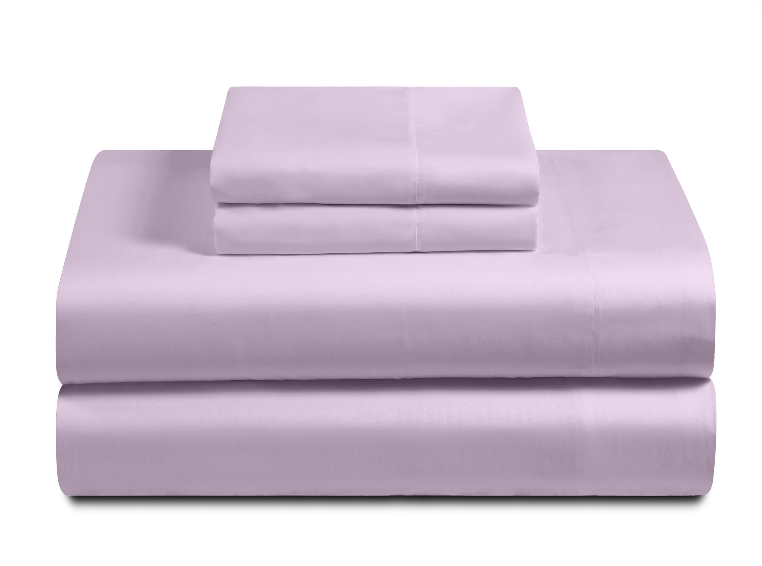 Juego De Sábanas Feather & Stitch, 100% Algodón, 300 Hilos, Percal King - Venta Internacional.
