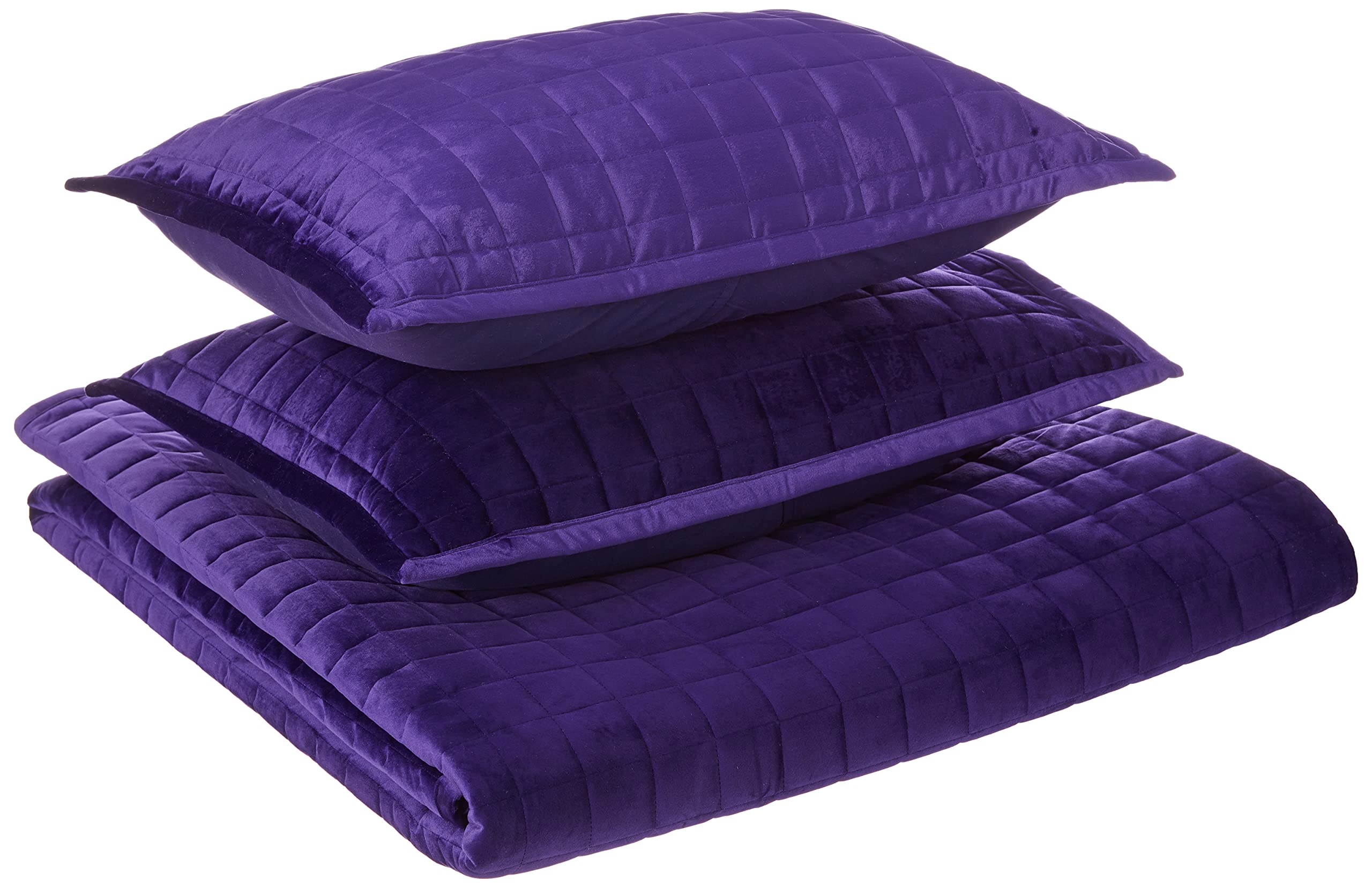 Set De Edredón Tribeca Living Luxury Velvet Queen Purple - Venta Internacional.