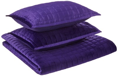 Foto 1 | Set De Edredón Tribeca Living Luxury Velvet Queen Purple - Venta Internacional.