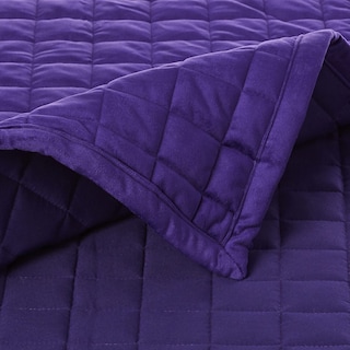 Foto 3 | Set De Edredón Tribeca Living Luxury Velvet Queen Purple - Venta Internacional.
