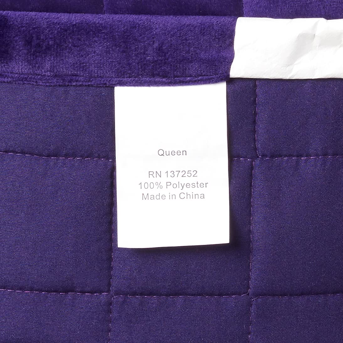 Foto 5 pulgar | Set De Edredón Tribeca Living Luxury Velvet Queen Purple - Venta Internacional.