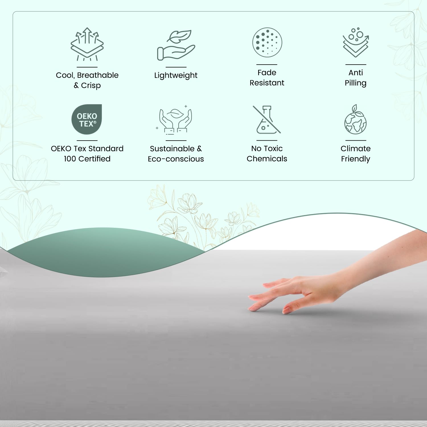 Foto 4 pulgar | Juego De Sábanas Feather & Stitch Luxe Percale, 100% Algodón, Completo - Venta Internacional.