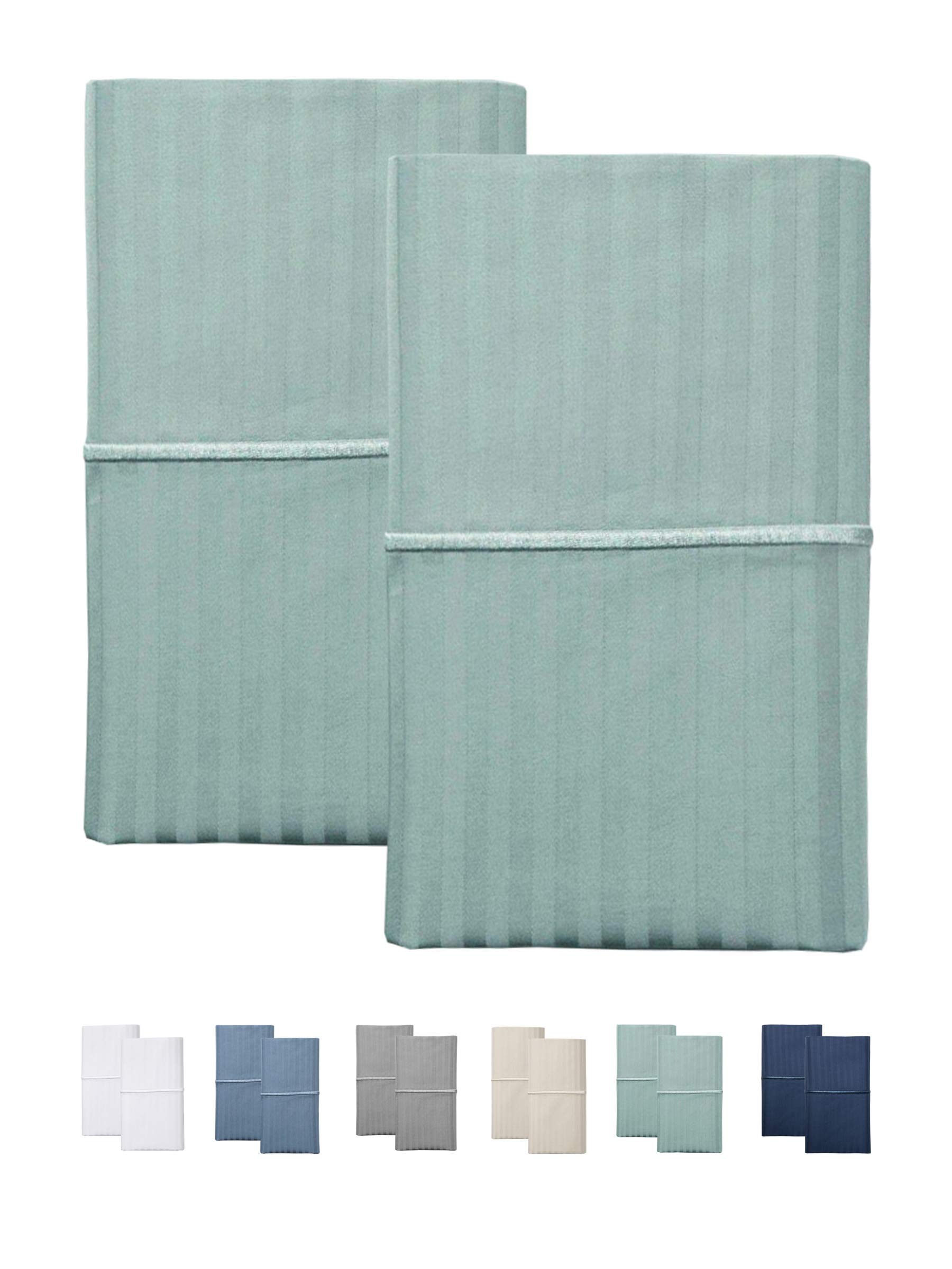 Juego De Fundas De Almohada Feather & Stitch, Tamaño Estándar De 50 X 75 Cm - Venta Internacional.