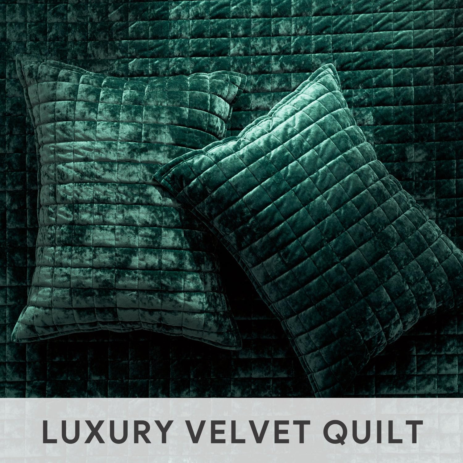 Foto 5 | Juego De Edredón Recyco Luxury Velvet King Size, Color Verde - Venta Internacional.