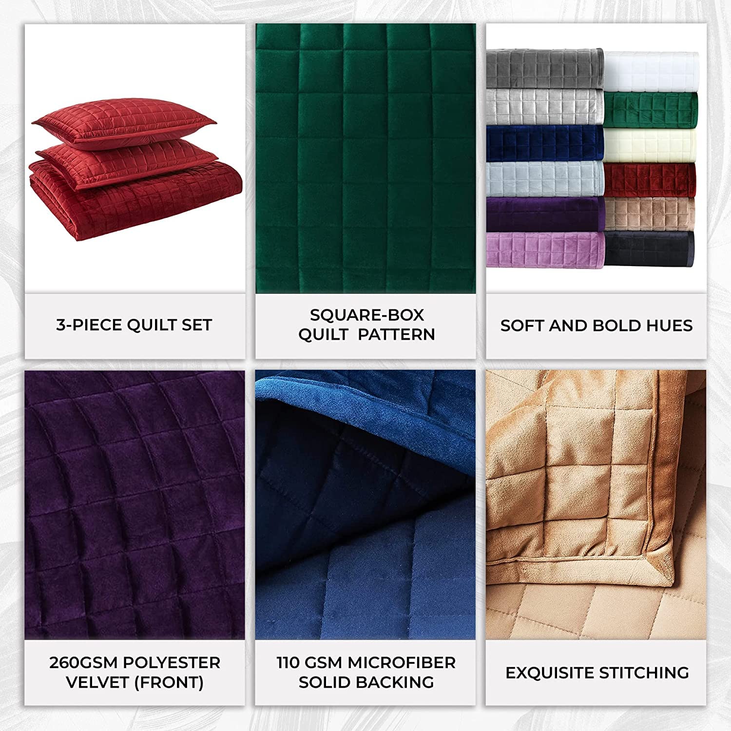 Foto 3 pulgar | Juego De Edredón Tribeca Living Luxury Velvet King Size, Color Verde - Venta Internacional.