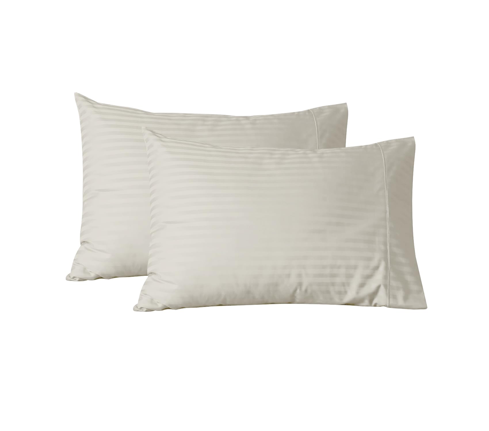 Foto 2 | Juego De Fundas De Almohada Feather & Stitch, 100% Algodón, 500 Hilos, 50 X 75 Cm - Venta Internacional.
