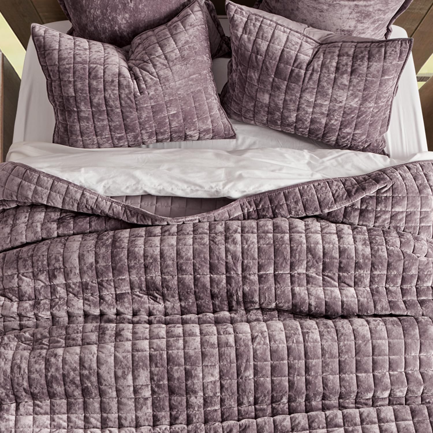 Foto 4 pulgar | Juego De Edredón Recyco Luxury Velvet King Size, Color Morado Con 2 Fundas - Venta Internacional.