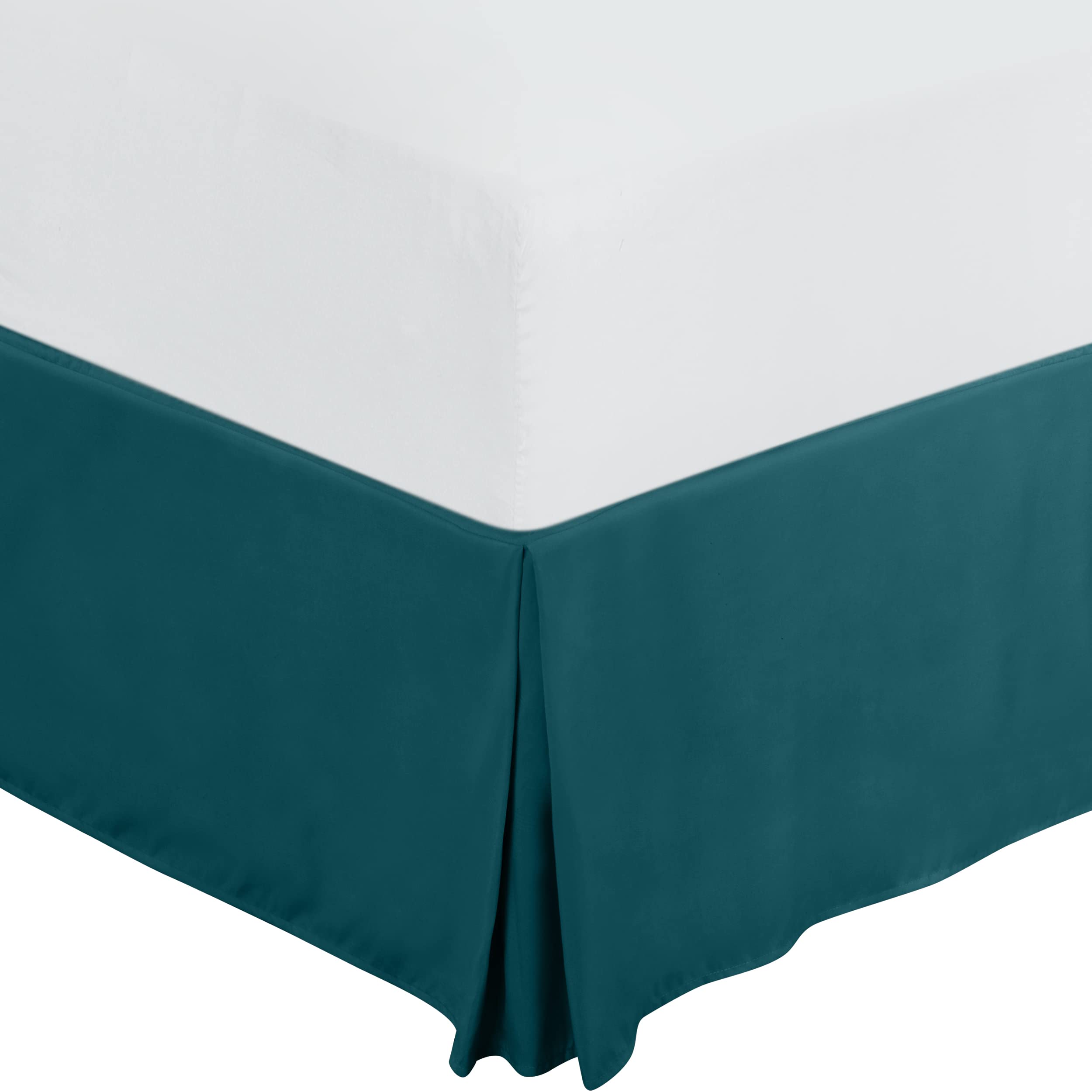 Falda De Cama Utopia Bedding King, Microfibra, 40 Cm, Caída, Color Verde Azulado - Venta Internacional.