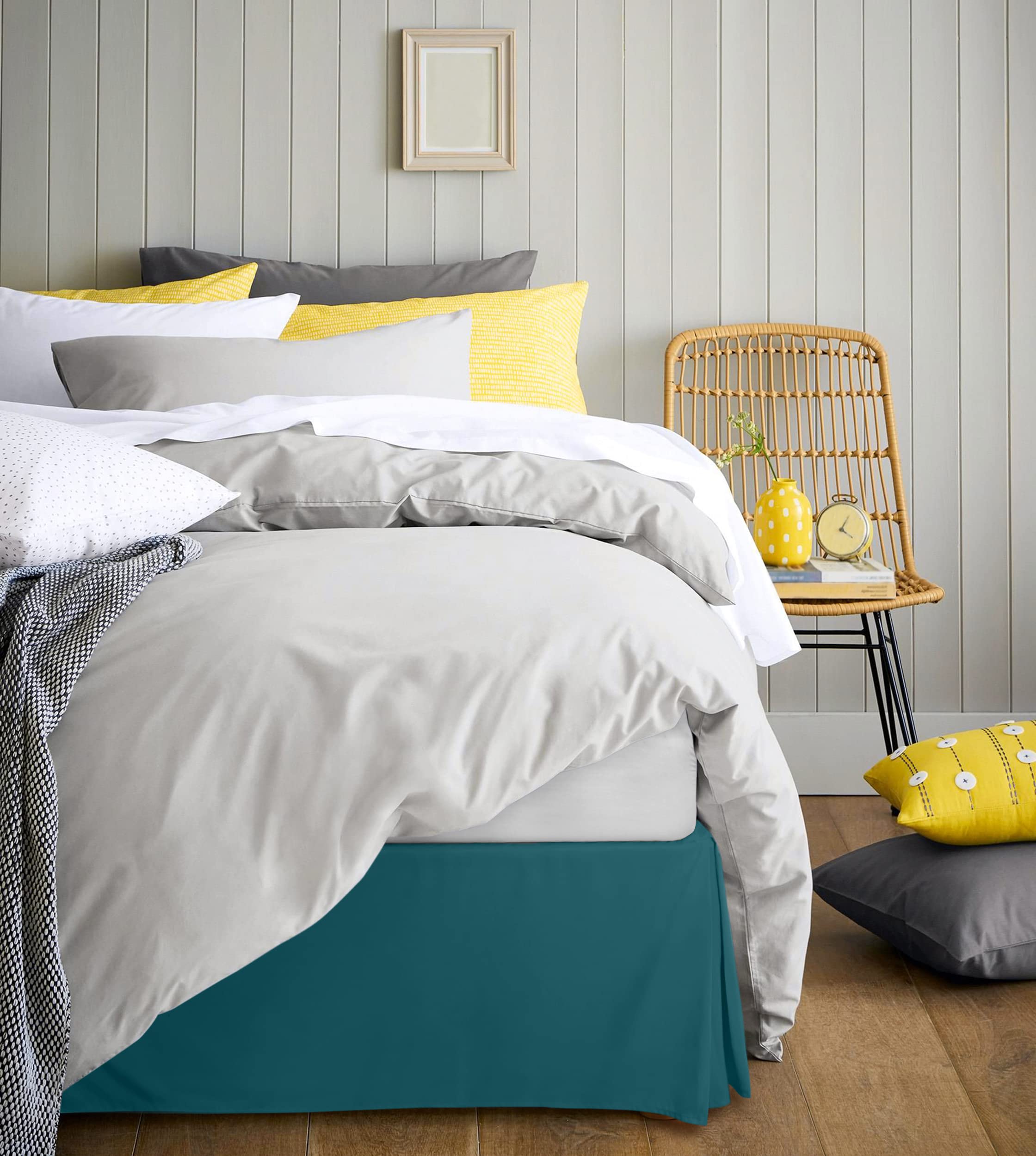 Foto 6 | Falda De Cama Utopia Bedding King, Microfibra, 40 Cm, Caída, Color Verde Azulado - Venta Internacional.