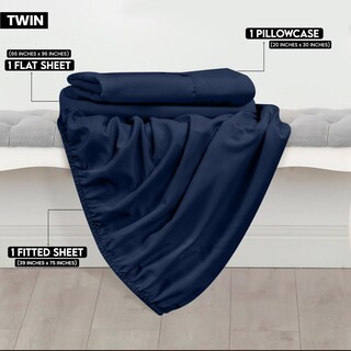 Foto 2 | Juego De Sábanas Utopia Bedding De Microfibra Cepillada, Tamaño Doble - Venta Internacional.