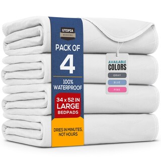 Foto 1 | Almohadillas Lavables Utopia Bedding, 34 X 52 Cm, Impermeables (paquete De 4) - Venta Internacional.