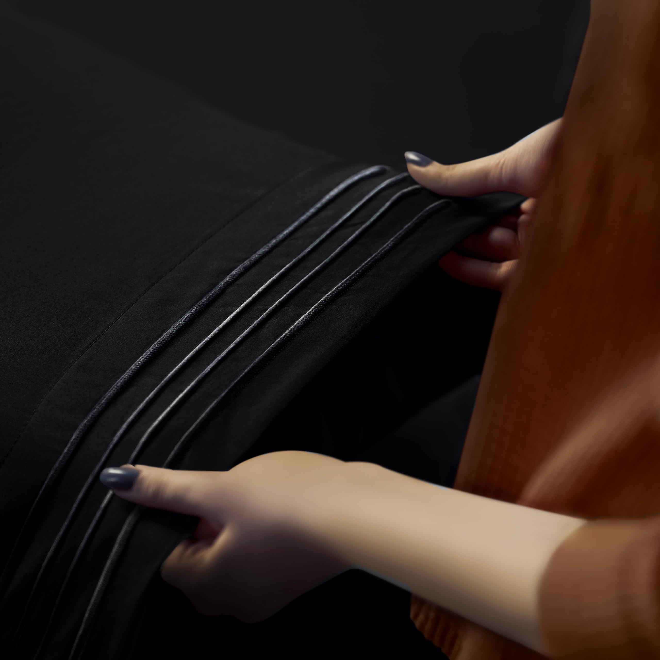 Foto 4 | Juego De Sábanas Utopia Bedding Twin Soft De Microfibra, 3 Piezas, Color Negro - Venta Internacional.