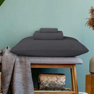 Foto 3 | Juego De Sábanas Utopia, Jersey De Punto De Algodón, Doble, Gris Oscuro - Venta Internacional.