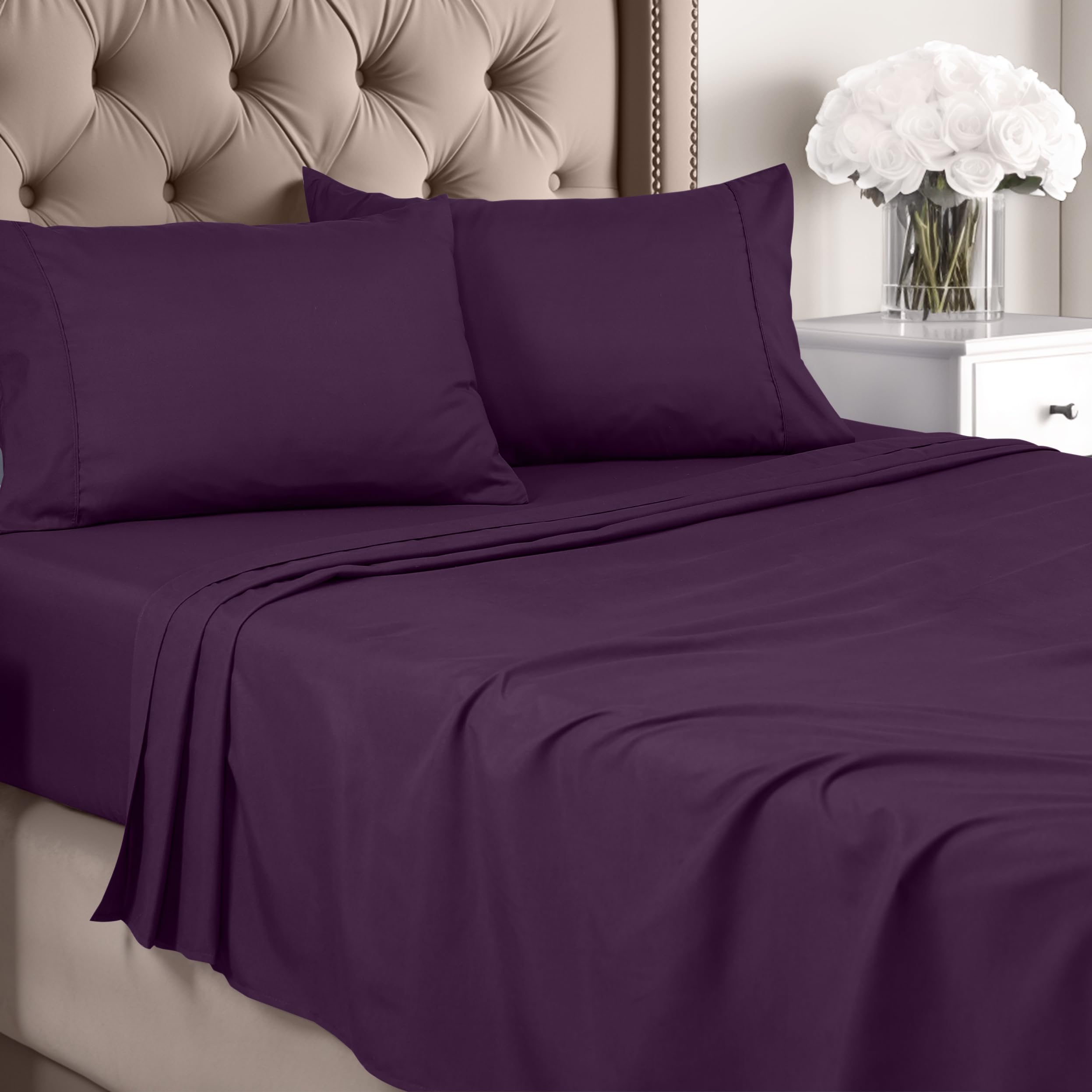 Juego De Sábanas Utopia Bedding Tamaño Queen, Microfibra Cepillada - Venta Internacional.