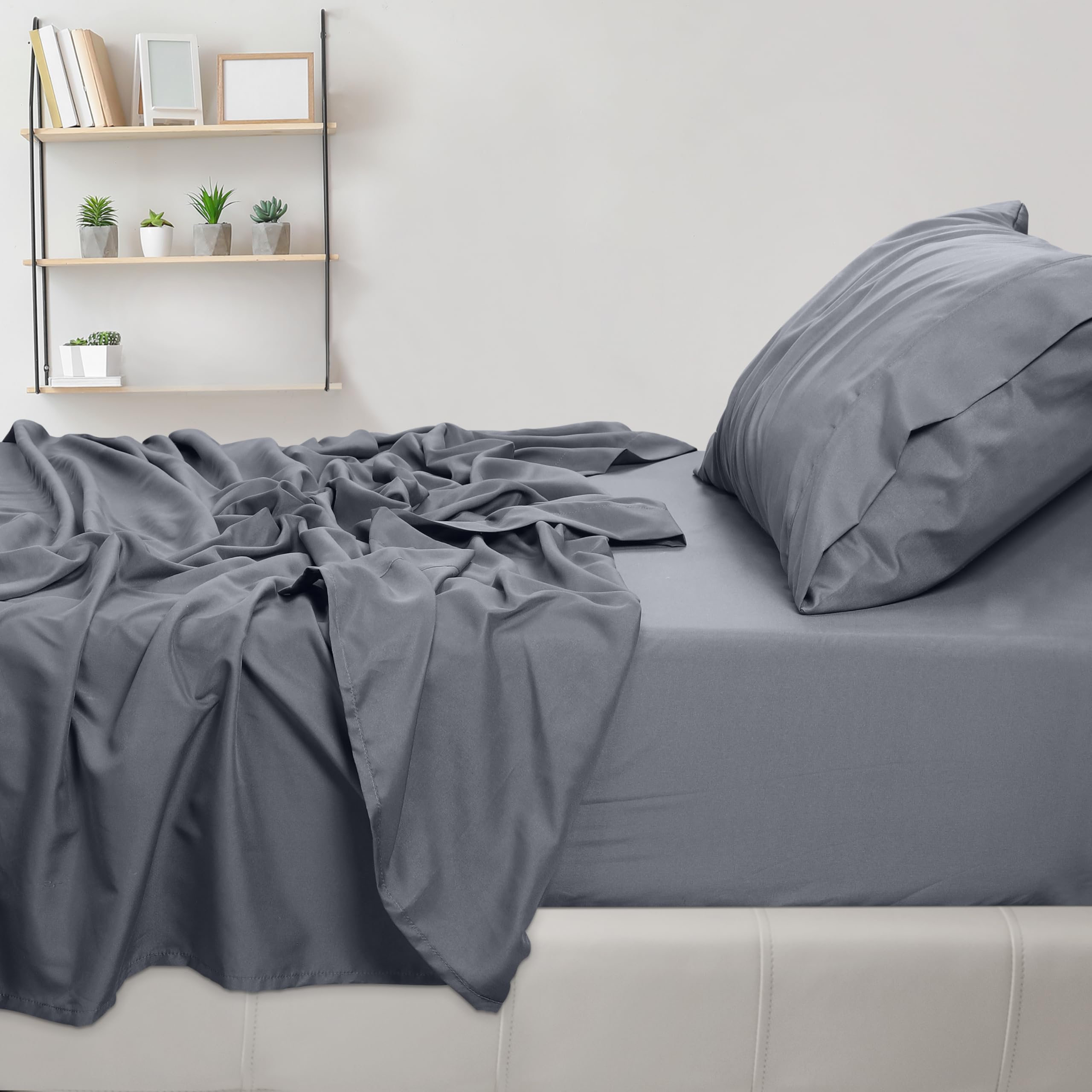 Foto 5 pulgar | Juego De Sábanas Utopia Bedding Twin Xl De Microfibra Cepillada, Color Gris - Venta Internacional.