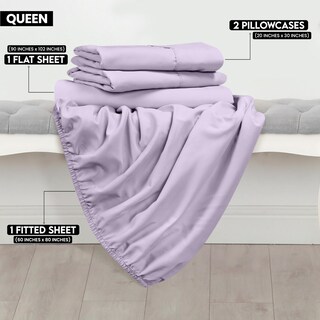 Foto 2 | Juego De Sábanas Utopia Bedding Tamaño Queen, Microfibra Cepillada - Venta Internacional.