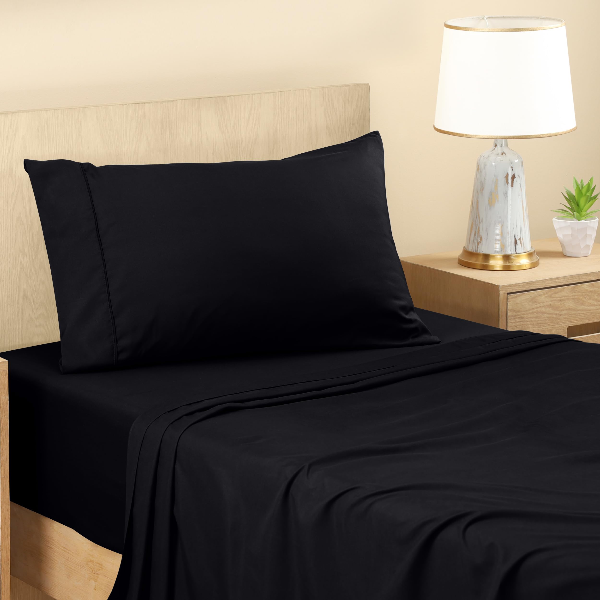 Juego De Sábanas Utopia Bedding De Microfibra Cepillada, Tamaño Doble - Venta Internacional.