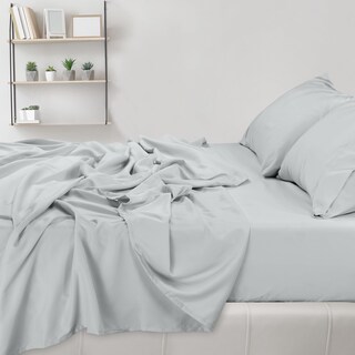 Foto 4 | Juego De Sábanas Utopia Bedding King De Microfibra Cepillada, Color Gris Claro - Venta Internacional.