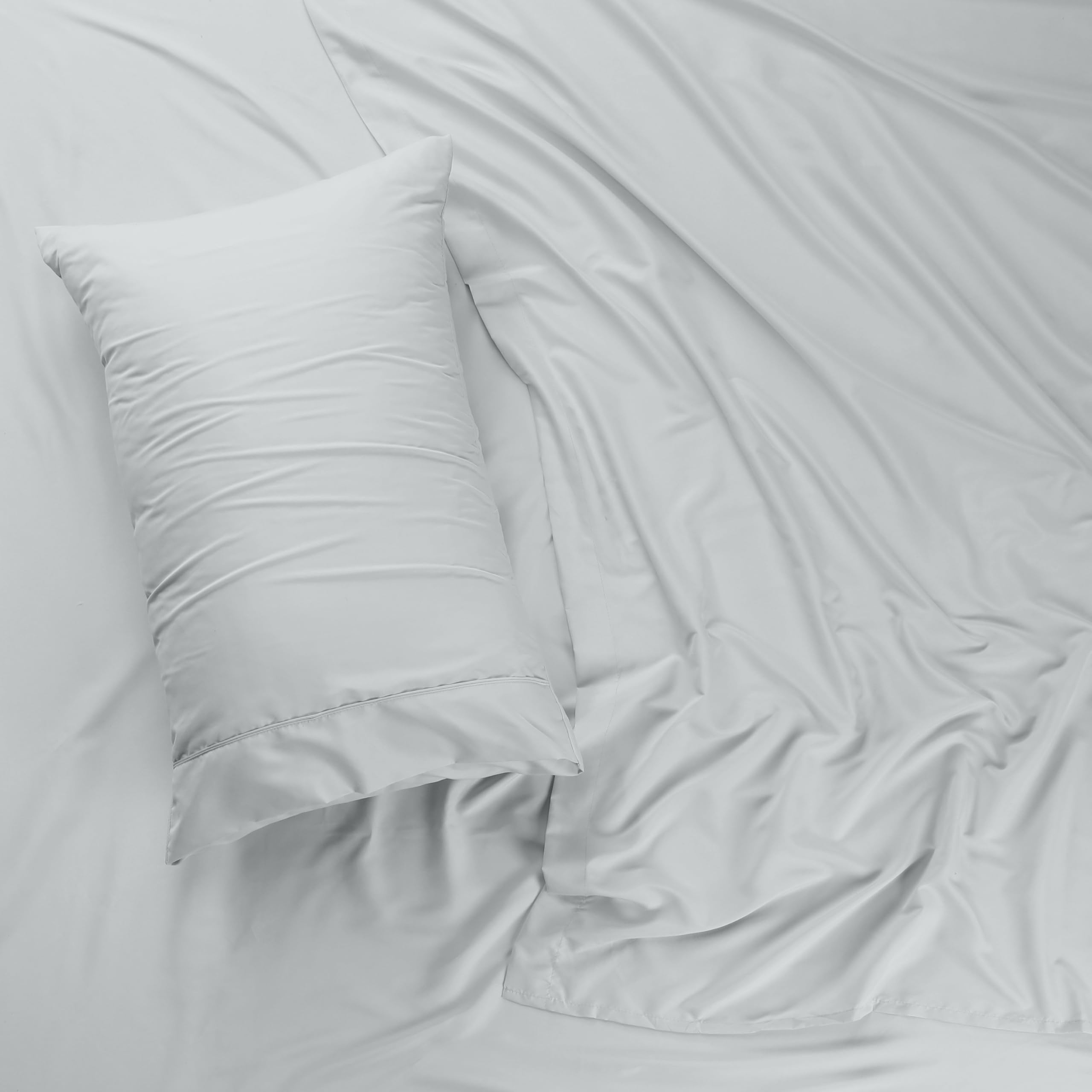 Foto 6 pulgar | Juego De Sábanas Utopia Bedding King De Microfibra Cepillada, Color Gris Claro - Venta Internacional.