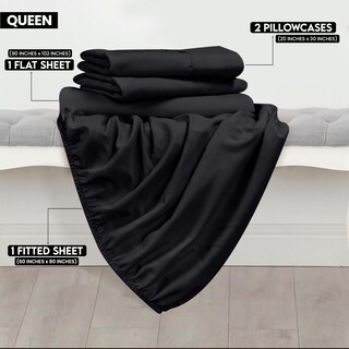 Foto 2 | Juego De Sábanas Utopia Bedding Tamaño Queen, Microfibra Cepillada - Venta Internacional.