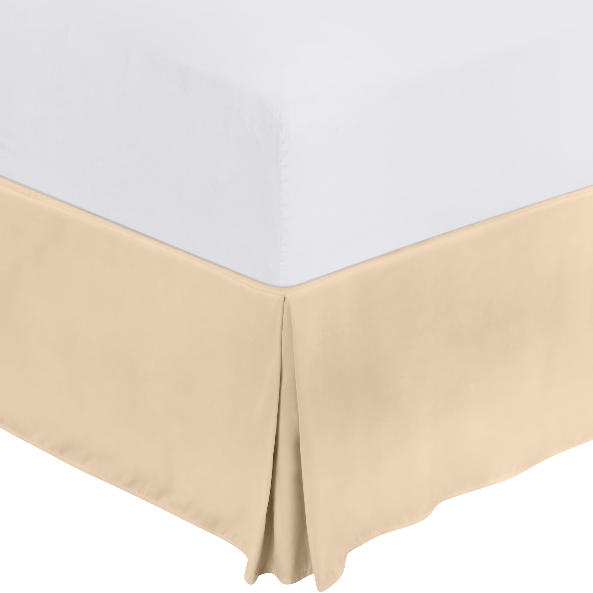 Foto 2 pulgar | Falda De Cama Utopia Para Cama Doble, Suave, Cuádruple, Plisada, Beige - Venta Internacional.
