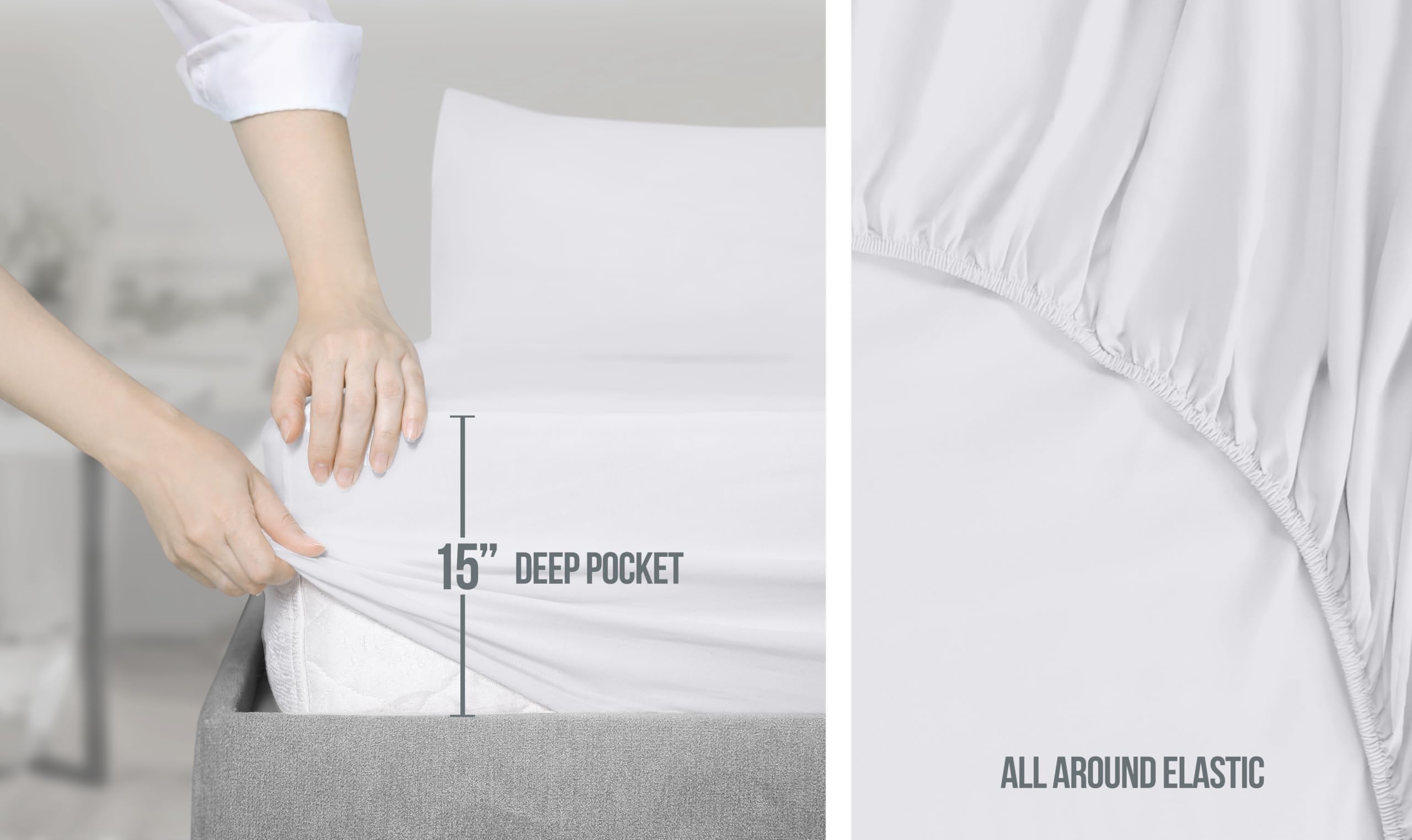 Foto 7 pulgar | Juego De Sábanas Utopia Bedding De Microfibra Suave, 3 Piezas, Color Blanco - Venta Internacional.