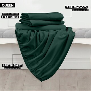 Foto 2 | Juego De Sábanas Utopia Bedding Tamaño Queen De Microfibra Cepillada - Venta Internacional.