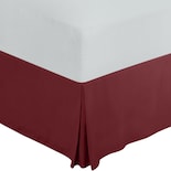 Falda De Cama Utopia, Cama Doble, Cuádruple, Plisada, Burdeos - Venta Internacional.
