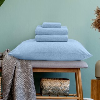 Foto 3 | Juego De Sábanas Utopia Bedding Queen Jersey, 4 Piezas, Azul Cielo - Venta Internacional.