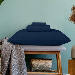 Foto 3 | Juego De Sábanas Utopia Bedding, Punto Doble, Algodón, Azul Marino - Venta Internacional.