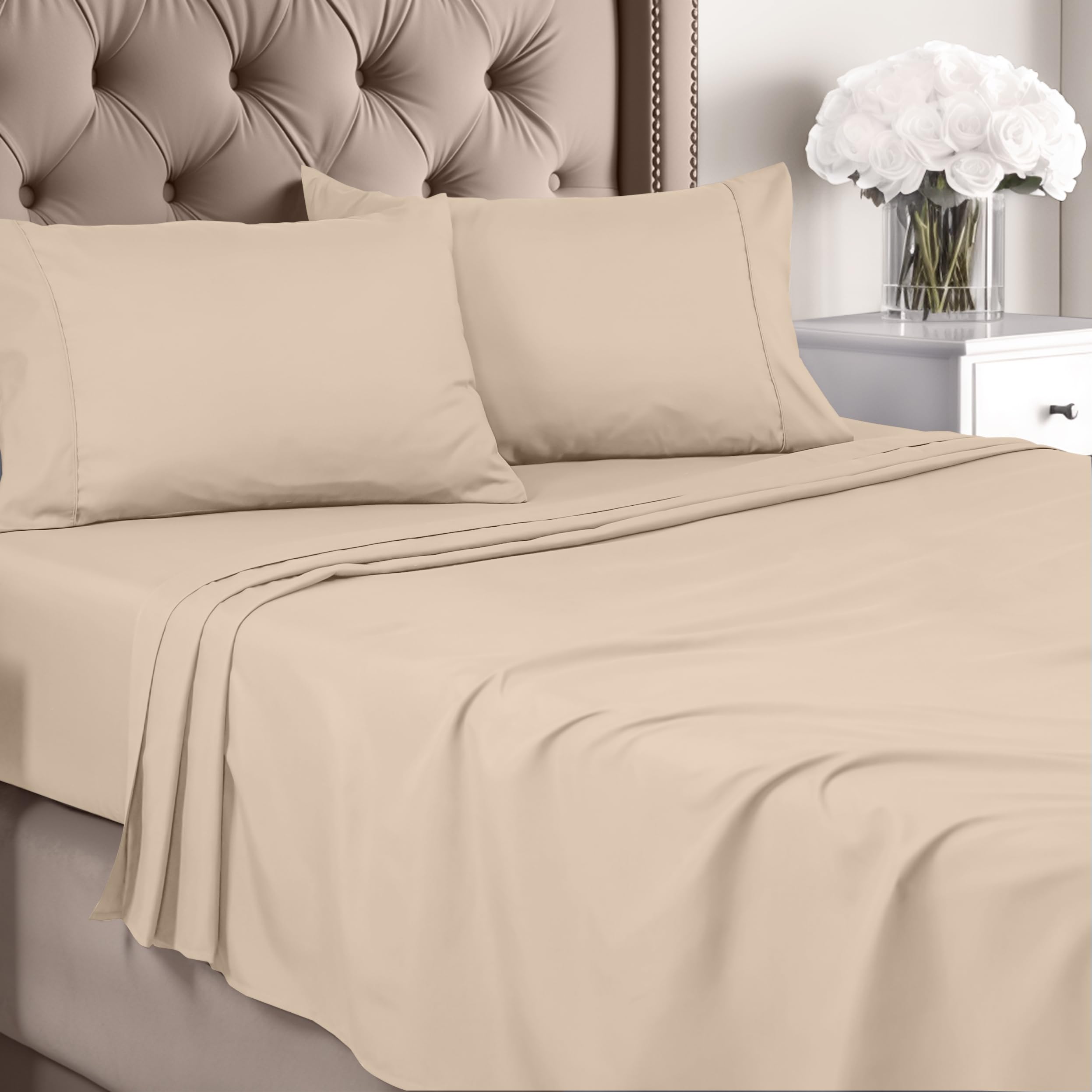 Juego De Sábanas Utopia Bedding King Size De Microfibra Cepillada - Venta Internacional.