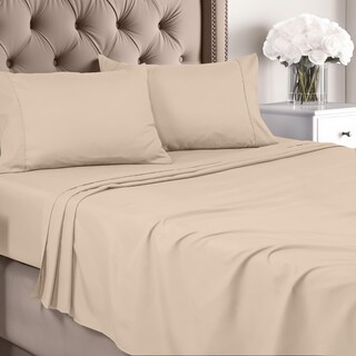 Foto 1 | Juego De Sábanas Utopia Bedding Queen De Microfibra Cepillada, Color Beige - Venta Internacional.