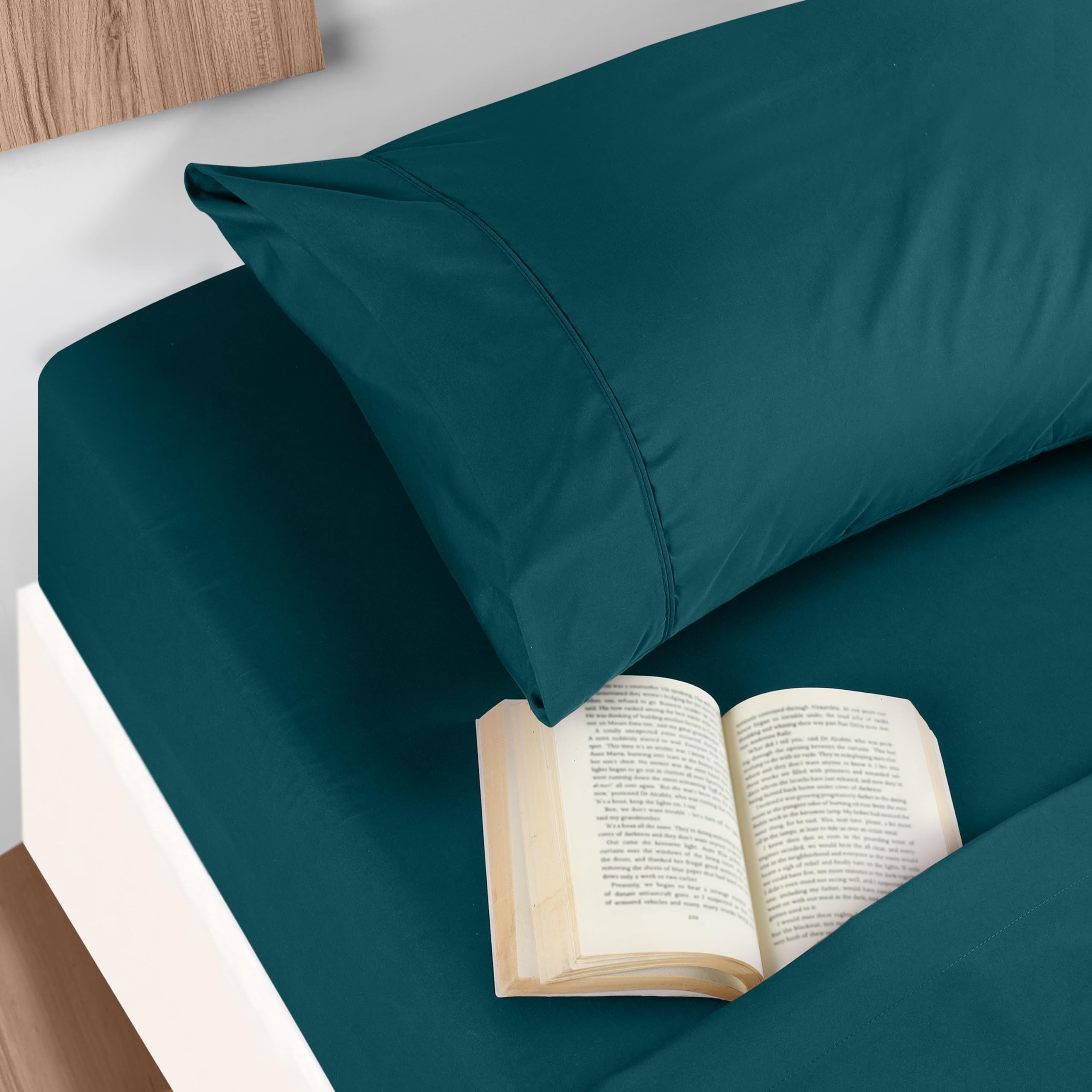 Foto 7 pulgar | Juego De Sábanas Utopia Bedding Queen De Microfibra Cepillada, Color Verde Azulado - Venta Internacional.